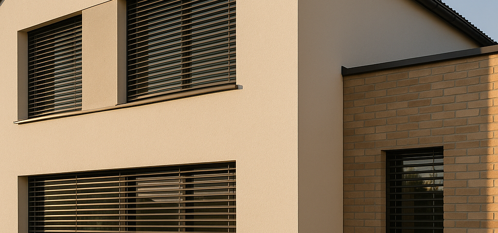 Vonkajšie hliníkové žalúzie: ako znižujú prehrievanie domu a čo je lepšie – podomietkové vs. priznané riešenie - 2