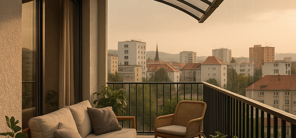 Prístrešok na balkón: jednoduchý spôsob, ako získať viac pohodlia v daždi aj na slnku - 2